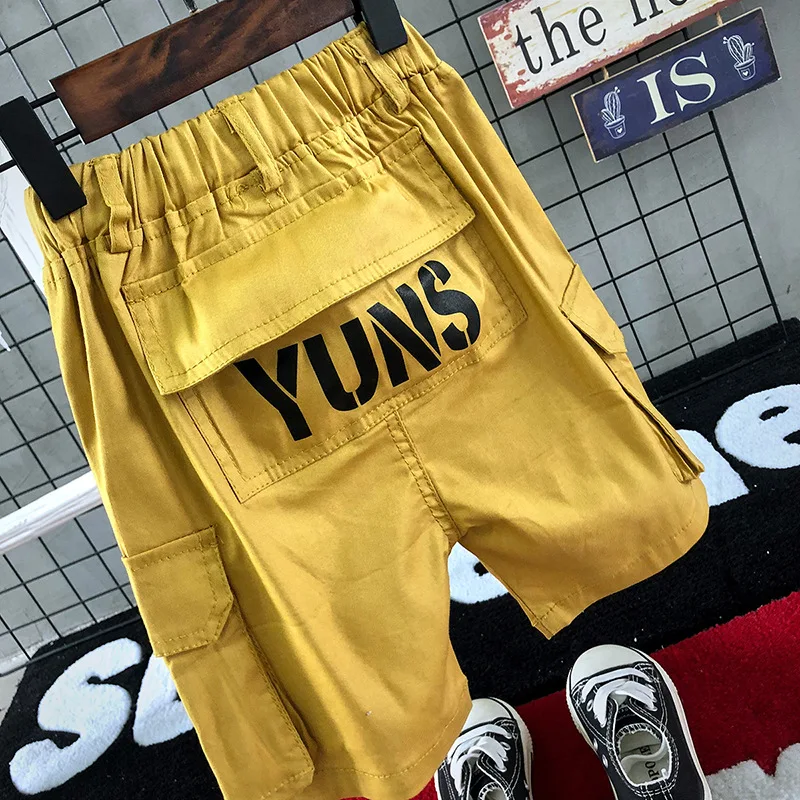 New Style Boys' Cropped Pants Summer Children Loose-Fit Pants Children Thin Bib Overall Korean-style Fashion