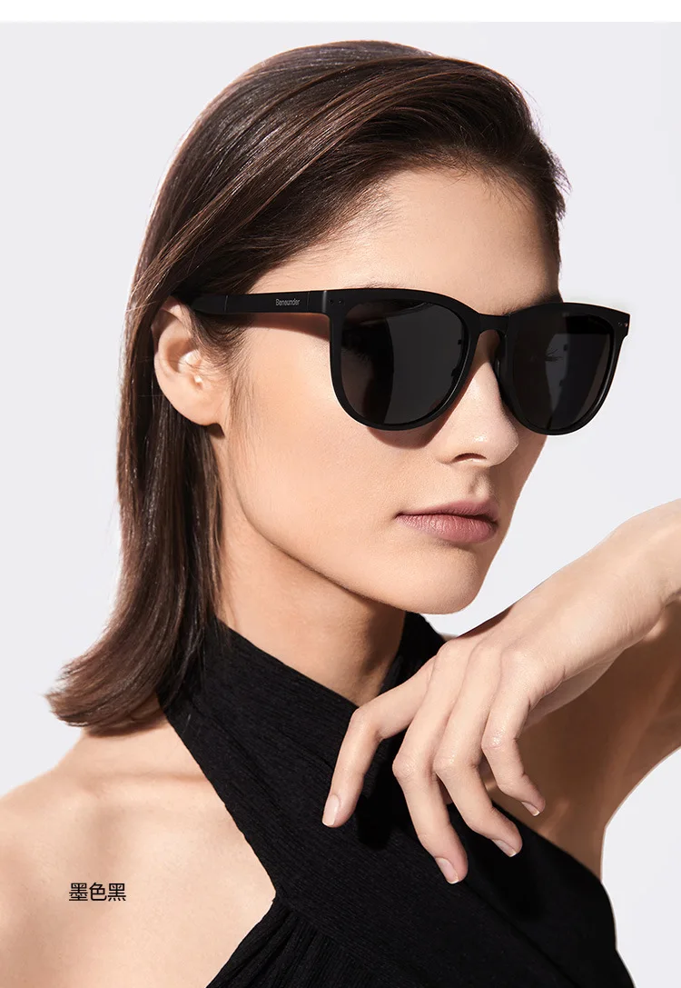 big cat eye sunglasses Folding air cushion Sunglasses Women 2022 new summer UV protection sunscreen WIth convenient Glasses Case Men Sunglasses Retro round sunglasses women