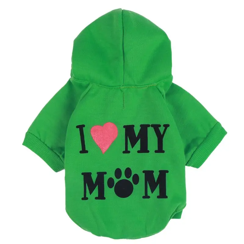 I LOVE MOM пальто с принтом для домашних животных куртка собаки осенняя зимняя одежда