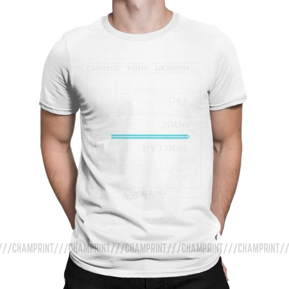 Мужская забавная футболка C++ Java pyton программист разработчик Программирование одежда кодер кодирование Забавные футболки подарок на день рождения Футболка - Цвет: Белый