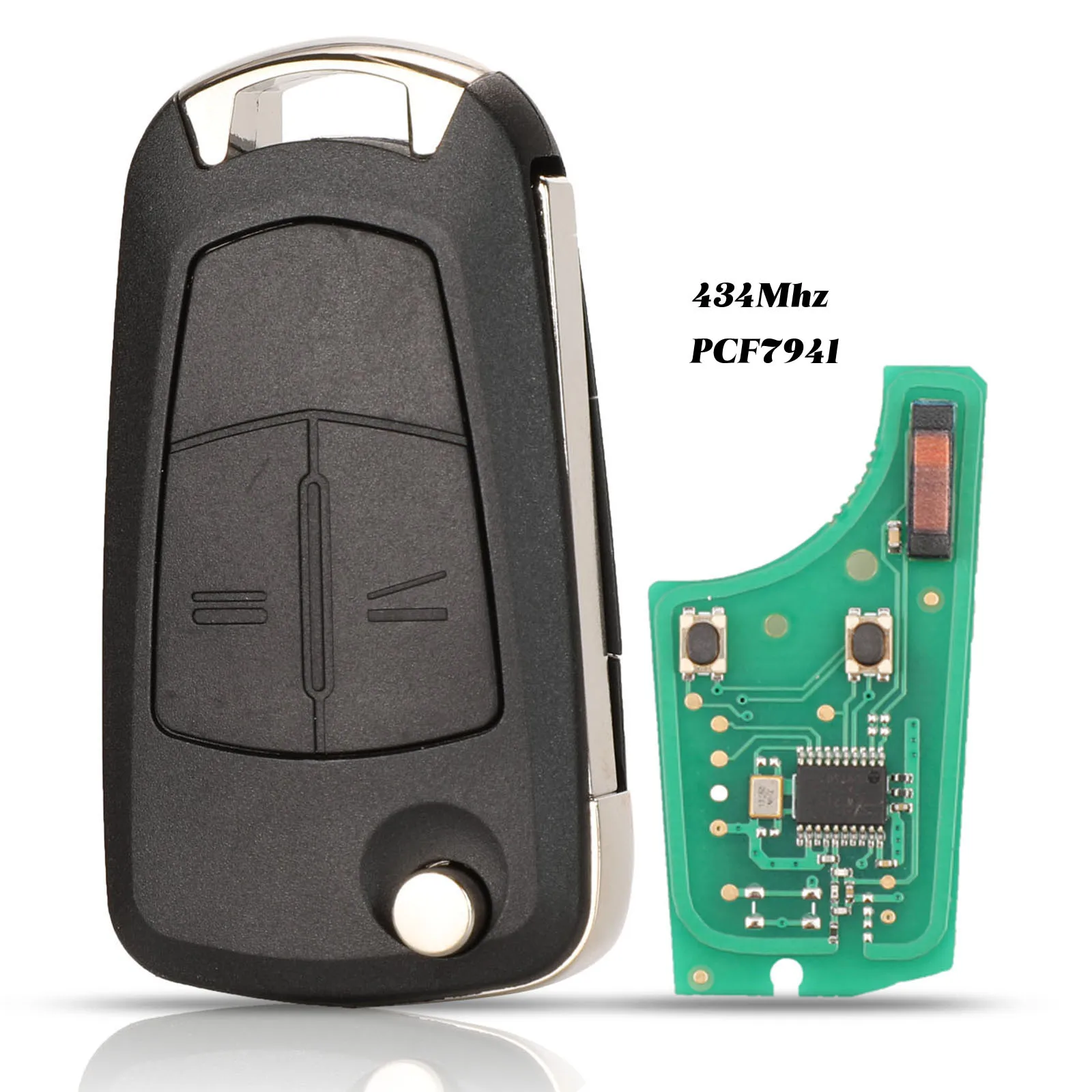 Jingyuqin WALKLEE дистанционный ключ Костюм Fod 2 кнопки 433 МГц PCF7941 для Opel/Vauxhall Astra H 2004-2009