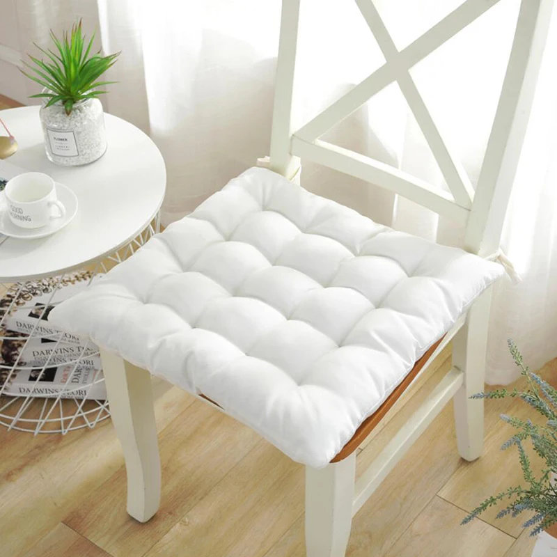 White 45*45 см подушка для стула Нескользящая подушка для стула Подушка сиденья дивана подушка для автомобиля Подушка для домашнего офиса Подушка для стула подушка коврик сплошной цвет - Цвет: White