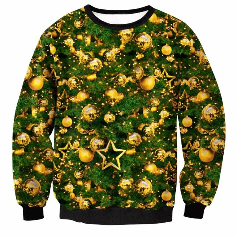 Maglione Natalizio Uomo Ugly Christmas Sweater - Pullover Invernale Girocollo Con Motivi Festivi