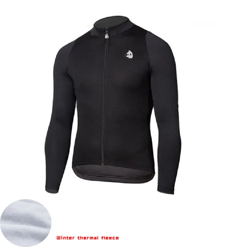 SPTGRVO LairschDan, новинка, черный, Etxeondo, зимний термальный флисовый комплект Джерси для велоспорта, mtb, велосипед, одежда для велоспорта, mallot, комплект для велоспорта - Цвет: only jersey