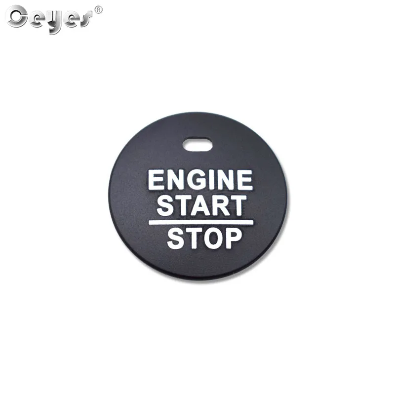 Button Cover Black Ceyes 1 шт. автомобильный двигатель зажигание старт стоп крышка кнопки запуска кольцо аксессуары Подходит для Honda Civic Fit авто украшение стиль - Цвет: Button Cover Black