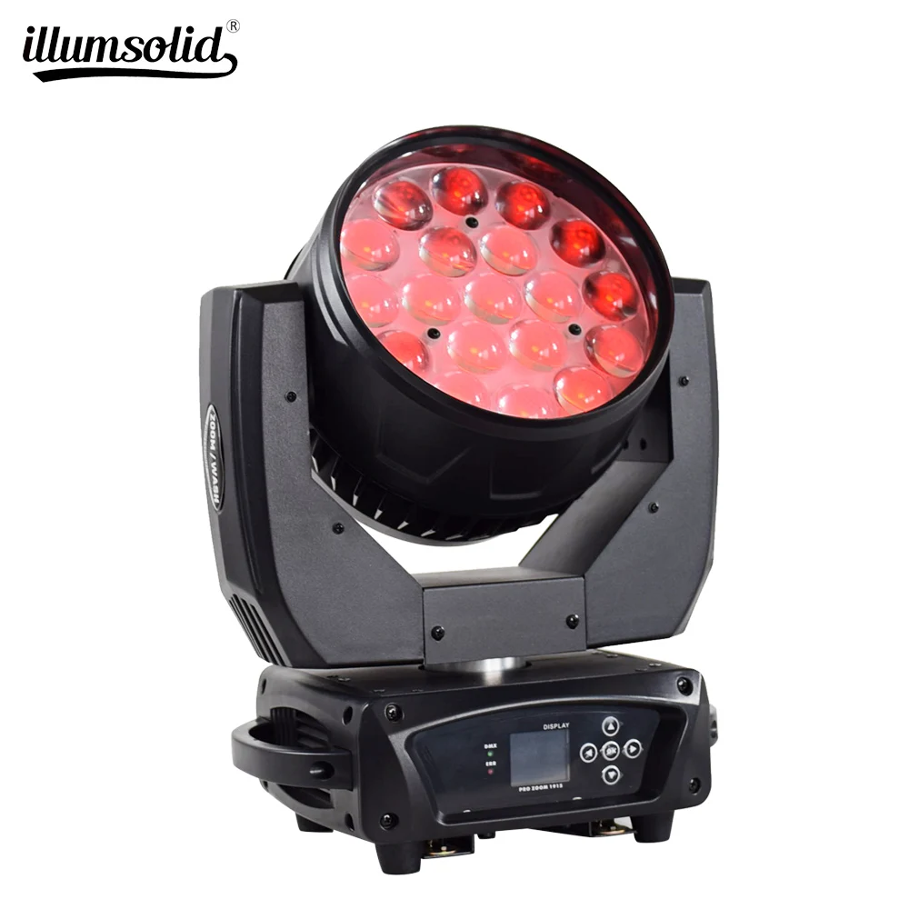 19X15W LED Zoom Moving Head Light RGBW Wash Dmx 512 Beam Party Lights For Stage Lighting Equipment Wedding Bar Club