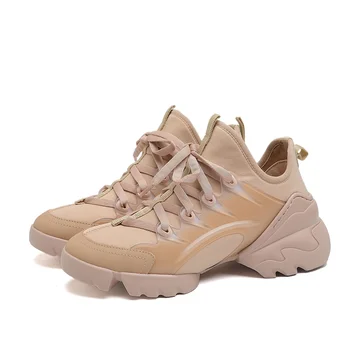 

Prova Perfetto Star Style Women Sneakers Fashion Colorful Genuine Leather Flat Woman Shoes Shallow Stretch Running Shoes Woman