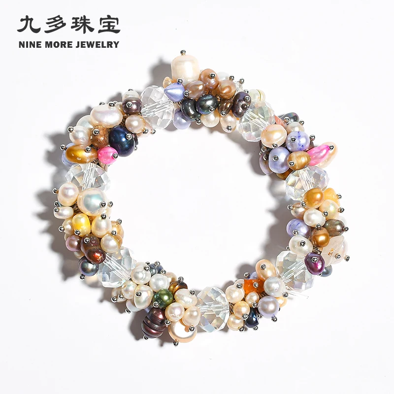 

Freshwater Pearl Bracelet Natural Pearl White Crystal Pearl Bracelet Genuine Send Girlfriend Gift Copper Allergy