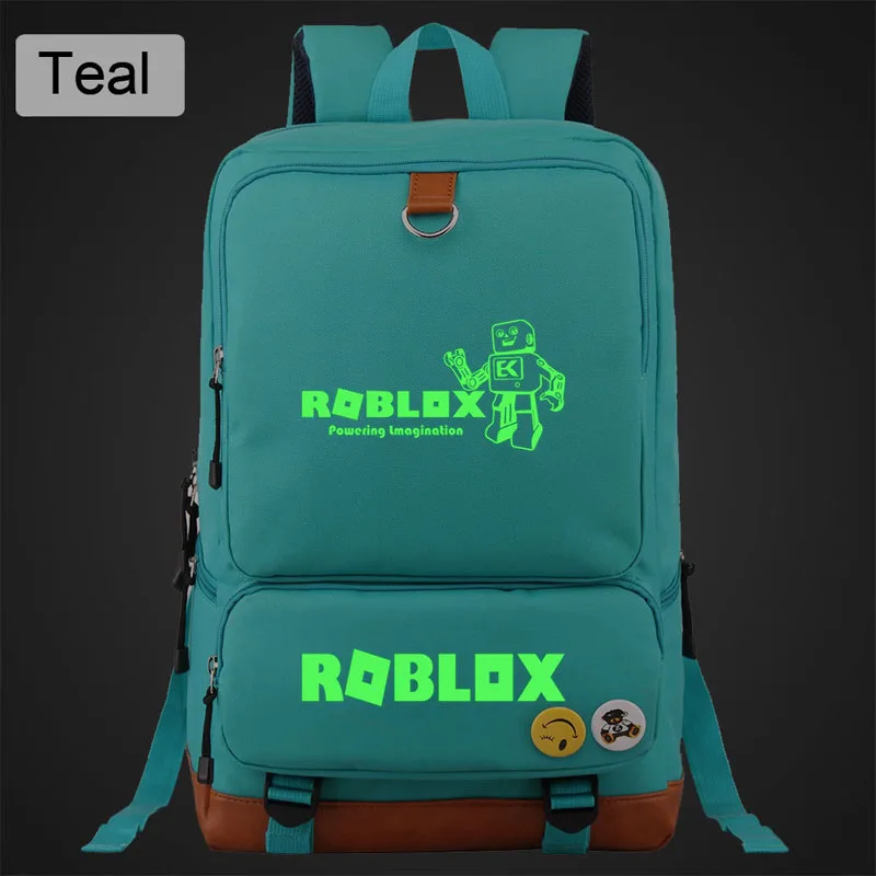 ROBLOX Повседневный холщовый женский рюкзак светящийся однотонный простой мужской