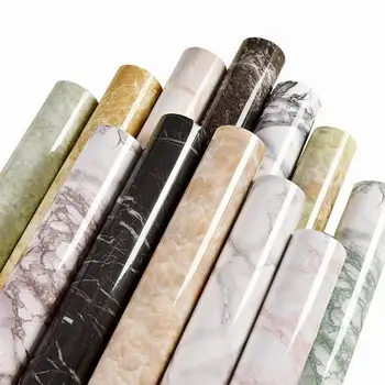 

SONGLI PVC Wallpaper Sticker(Marble) Waterproof Oilproof Self-Adhesive Backsplash for Kitchen Bathroom, 23.6"x39.4" Roll