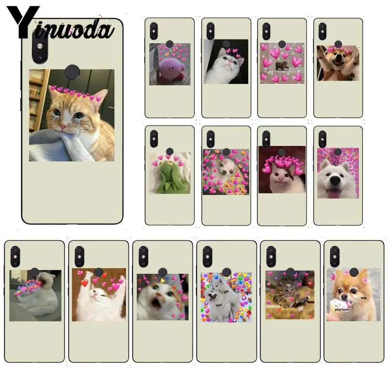 Yinuoda cute cat dog cartoon pink Heart-shaped YOU&ampME Phone Case for Huawei P20 P30 P20Pro P20Lite P30Lite P Smart P10 9 Lite | Мобильные