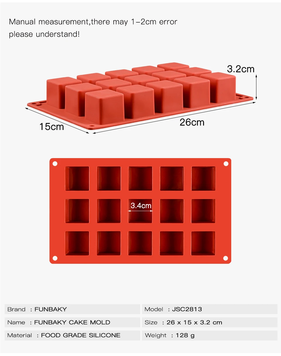 SJ 15 Полость DIY квадратная силиконовая форма для выпечки пирожных с шоколадной начинкой 3D инструменты для украшения тортов из мастики силиконовые формы для кухни выпечки