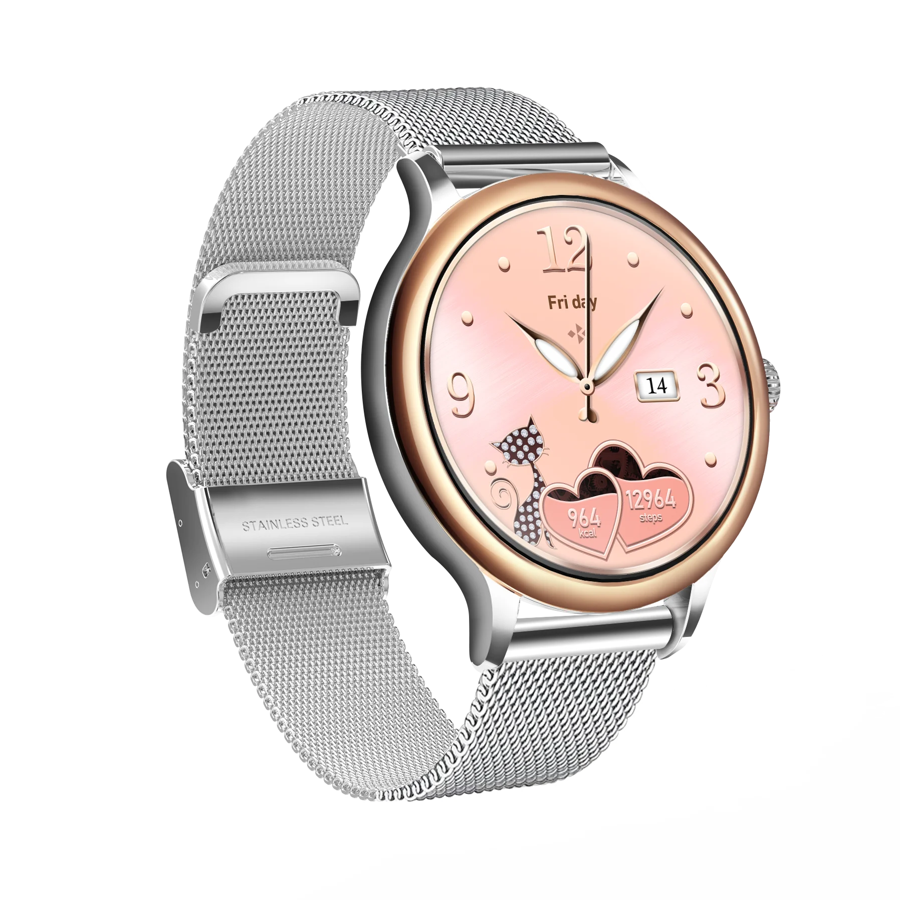 2021 New High End Download Watch Face Lady Smartwatch Long Battery Life Heart Rate Blood Pressure Health Tracking Smart Bracelet |