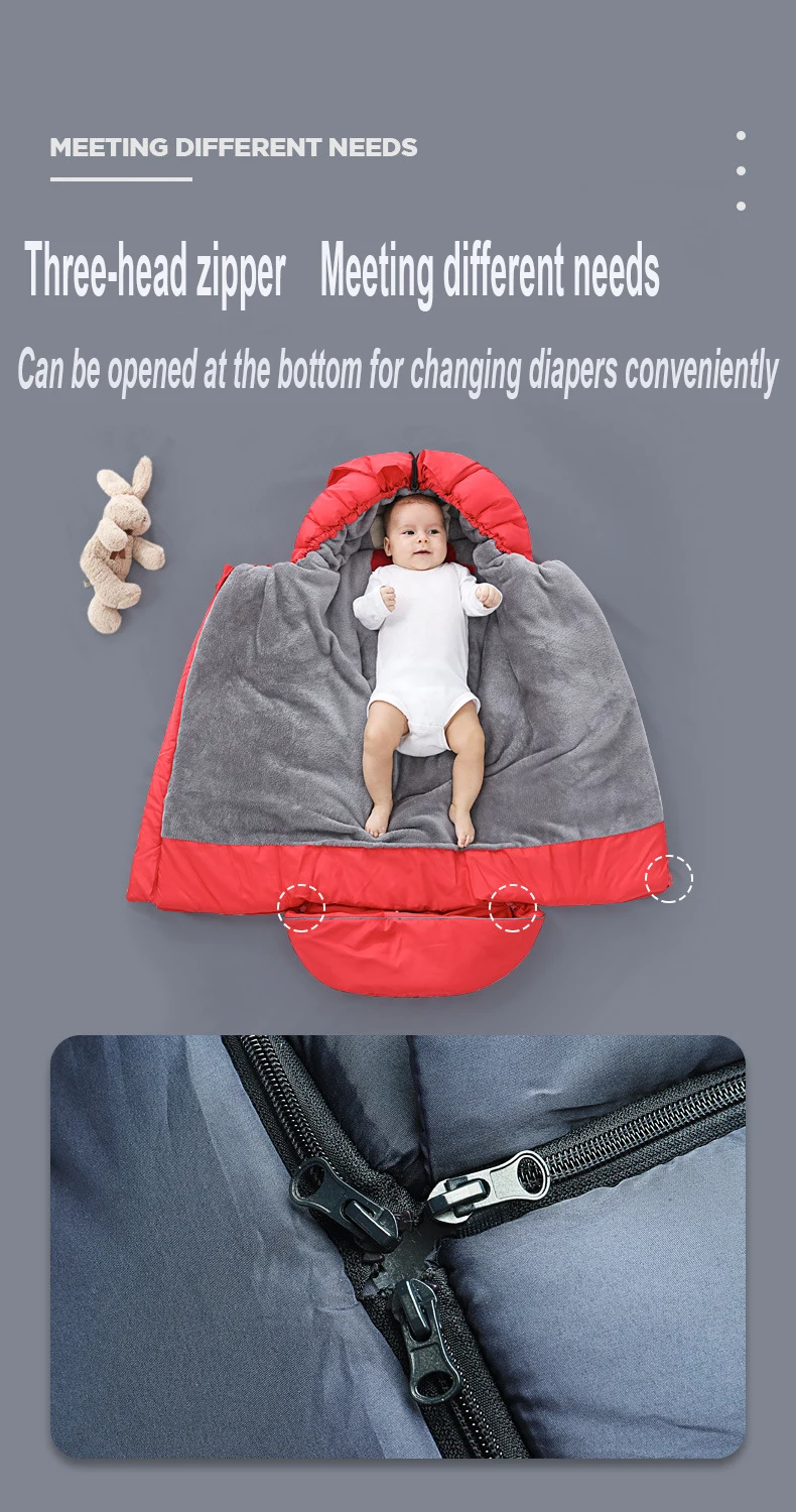 2019 зимняя детская коляска, спальные мешки, теплый конверт для новорожденных, ветронепроницаемая коляска-кокон, спальные мешки, лапка для