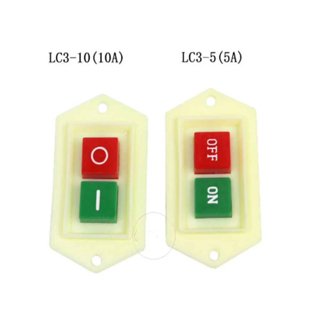380V LC3-5 5A ВКЛ-ВЫКЛ LC3-10 10A I/O красный зеленый старт/стоп Мощность кнопочный