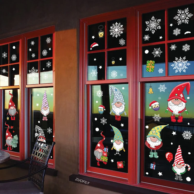 Decorazioni per finestre a forma di fiocchi di neve, adesivi natalizi colorati stampati al laser, adesivi elettrostatici non adesivi per finestre | Leroy Merlin