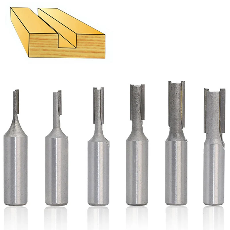

TALI 1/2" 1/4" Shank Straight Dado Router Bit Depth Carbide Milling Cutter Bit for Woodworking Cutting Tool