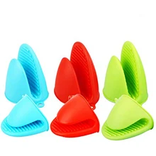 2 шт./пара Силиконовая Термостойкая Пособия по кулинарии Pinch Профессиональные боксерские перчатки антипригарным анти-скольжения горшок клип мини Прихватки для готовки в духовке зажимной ручки