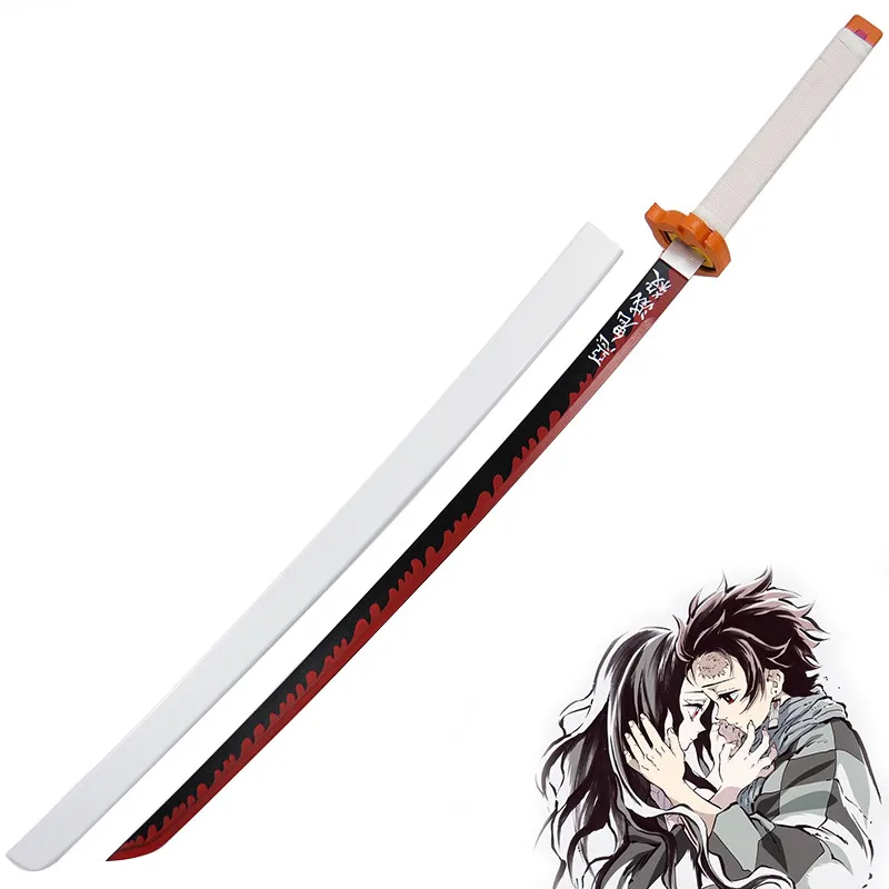 

Demon Slayer: Kimetsu No Yaiba Kamado Tanjirou Cosplay Prop Wooden Sword Weapons Halloween Fancy Party Stage Performance Props