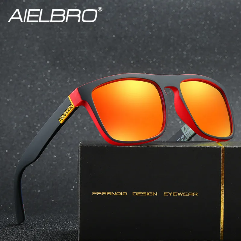 

AIELBRO Fashion Outdoor Polarized Sunglasses Men Women Driving Square Frame Sun Glasses Sports Goggle UV400 Gafas Eyewear