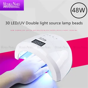 

48W Nail Lamp Infrared intelligent induction 30 LED/UV Double light source lamp beads Dry quickly and efficiently