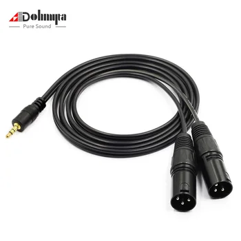 

XLR Cable 3.5mm Jack Male to Dual XLR Male Splitter Patch Cable for Microphones Speakers Sound Consoles Amplifier