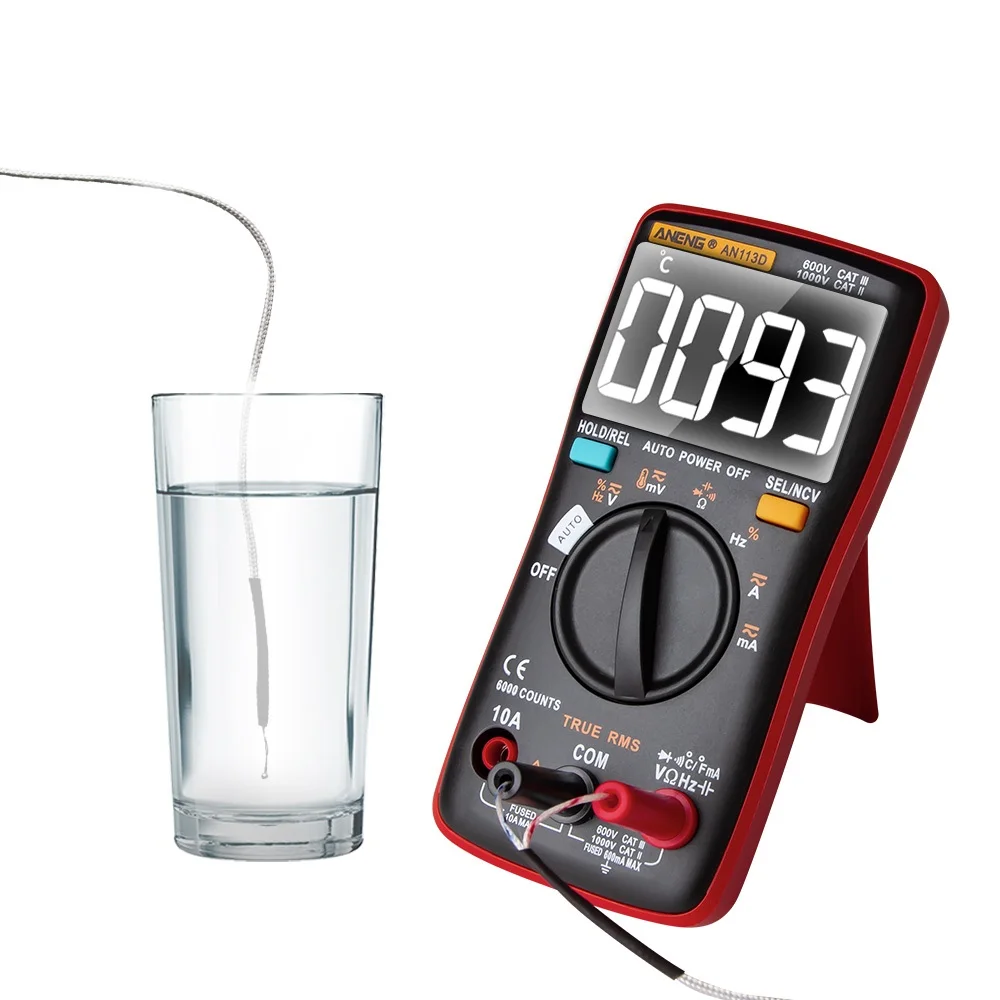 Goede ANENG AN113D Intelligente Auto Maatregel True RMS Digitale Multimeter 6000 Telt Weerstand Diode Continuïteit Tester