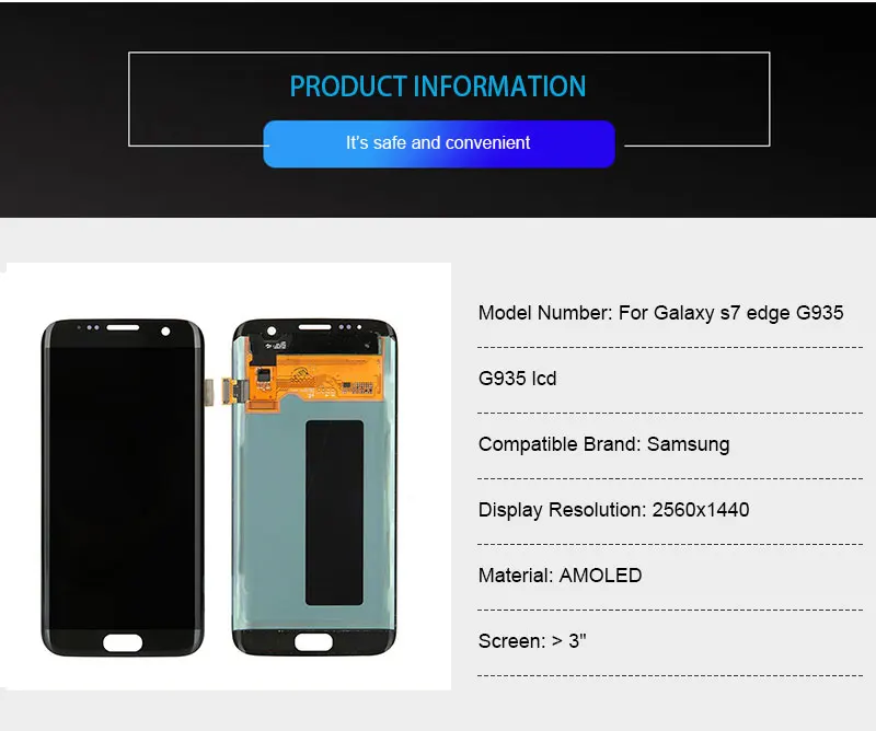 Супер Amoled для samsung Galaxy s7 edge G935 G935F ЖК-дисплей сенсорный экран дигитайзер сборка+ инструменты ЖК-экран