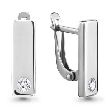 

AQUAMARINE earrings with cubic zirconia, silver 925