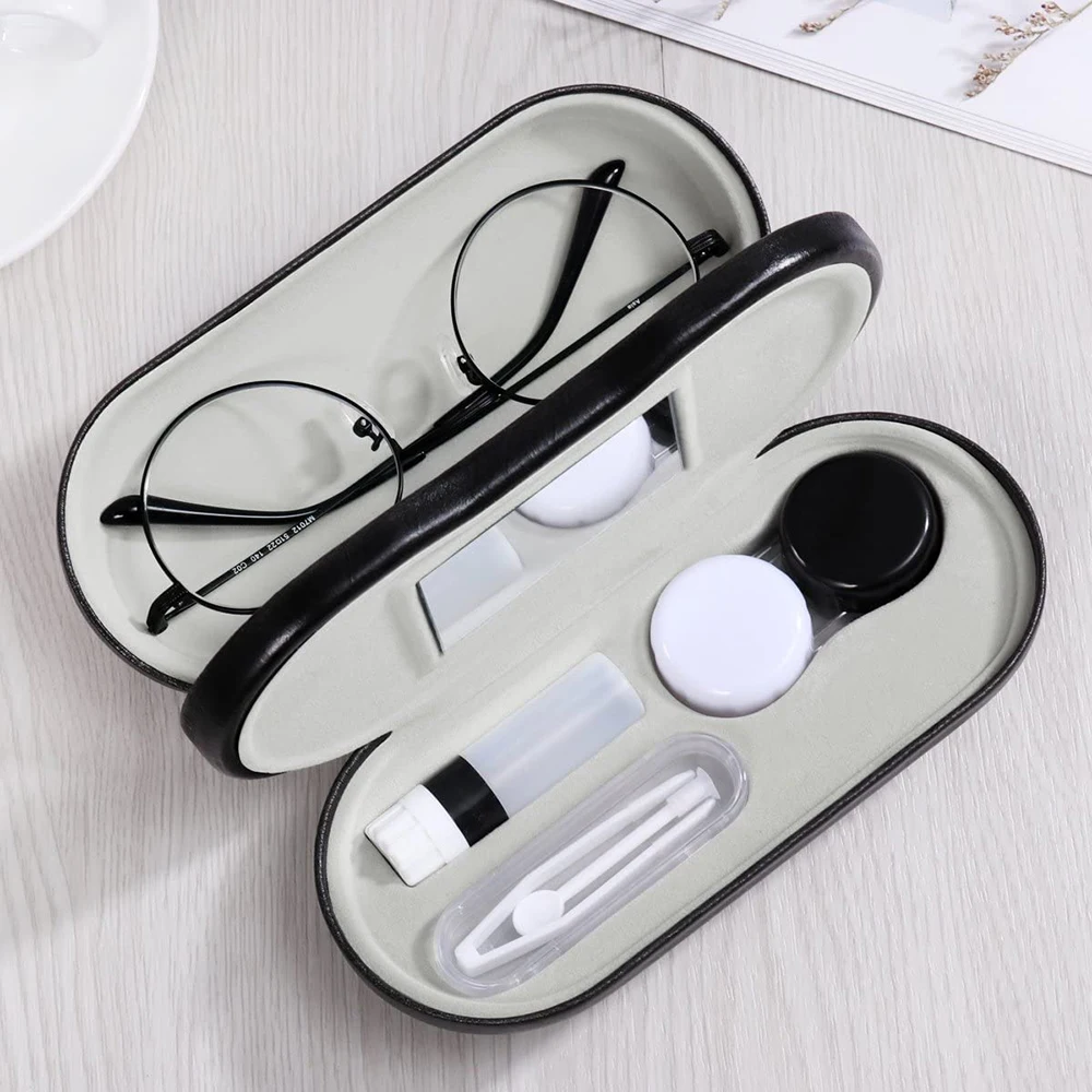 Eyewear cases holders clear contact lens case contact lens organizer case  with carrying travel holder 10 pack