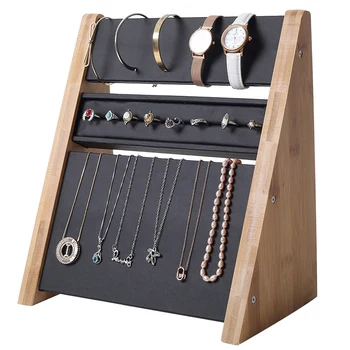 

New Solid Wood Jewelry Display Props Multi-Function Jewelry Display Set