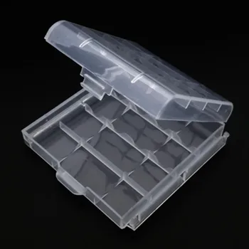 

Durable 14500 10440 Battery Storage Box Hard Case Holder for 4x AA or 5x AAA Battery Plastic Cases Transparent White Wholesale