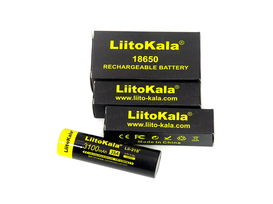 LiitoKala 18650 Батарея Lii-35S Lii-31S 3,7 V литий-ионный аккумулятор 3500 мА/ч, 3100mA Мощность Батарея для высокое Дренажные устройства