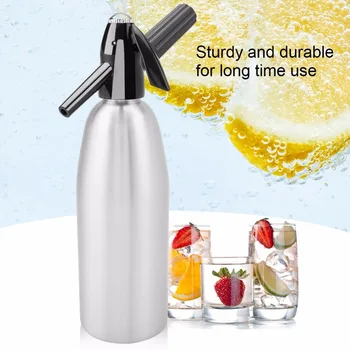 

1L Soda Water Siphon Home Drink Juice Machine Bar Beer Soda Syphon Maker Steel Bottle Soda Stream Foam Cylinders Co2 Injector