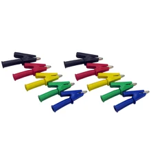 10 шт. крокодил электрическая батарея зажим тестовый зонд для 4 мм разъем типа "банан"