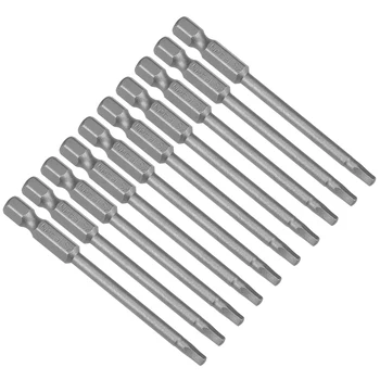 

uxcell 10pcs 75mm Long 1/4" Hex Shank H3 Hex Screwdriver Bits S2 High Alloy Steel