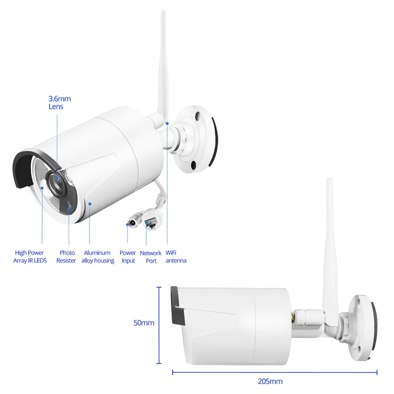 Wheezan система безопасности камеры CCTV Wifi 1080 P NVR 8CH видеонаблюдения HD ip-камера беспроводная наружная домашняя P2P Camara комплект