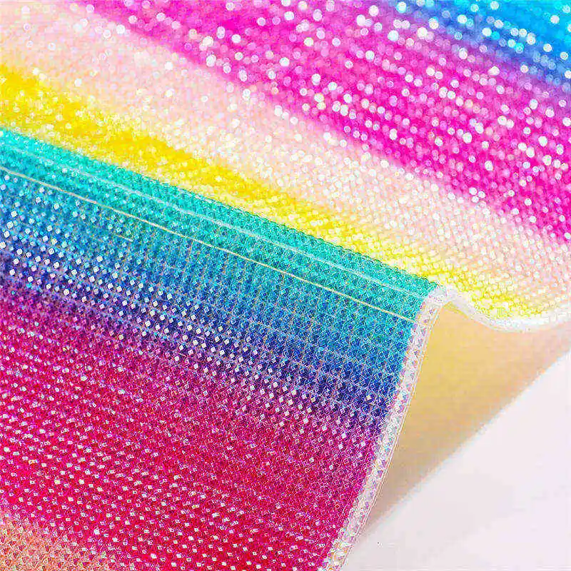 Shinning Rhinestone Hotfix Sticker 24x40cm/Sheet Iron On Colorful Phone Case Self Adhesive Scrapbooking Sticker Shoes Decor - Цвет: 19-029