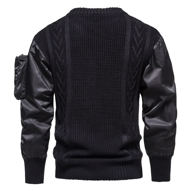submariner jumper Army Sweater Men Tactical Military Outdoor Patchwork Arm Pocket Designer Pullover Jumper Sweaters Mens Jersey Hombre Streetwear the dude cardigan