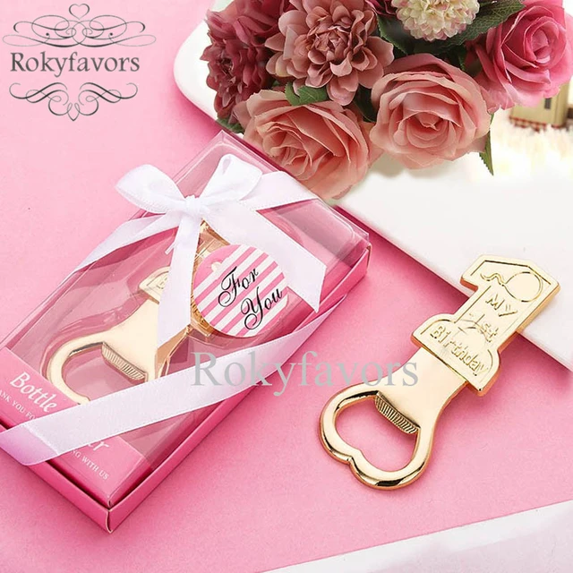 50PCS Numero 1 Apri di Bottiglia Del Bambino Doccia Bomboniere e Ricordini  1 Anno Regalo Di Compleanno Battesimo Battesimo Regali di Anniversario  Keepsake - AliExpress