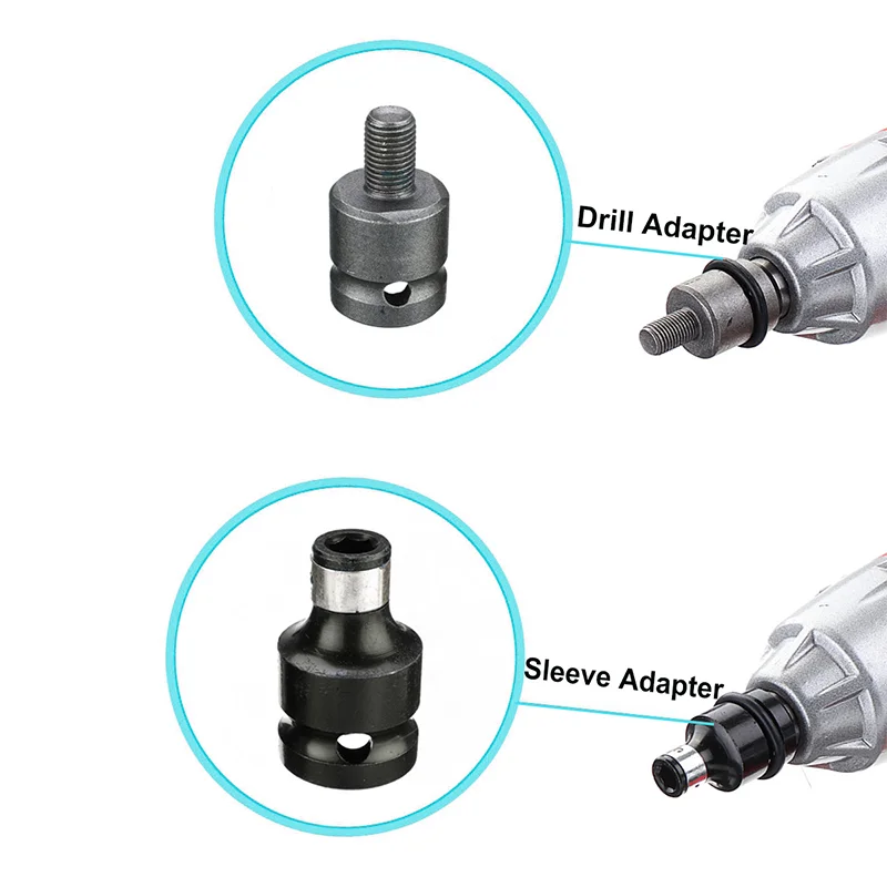 4/9/13PCS Impact Wrench Socket Set Universal Accessories Electric Wrench Repair Sleeves Batch Head Drill Chuck Drive Adapter Set 5