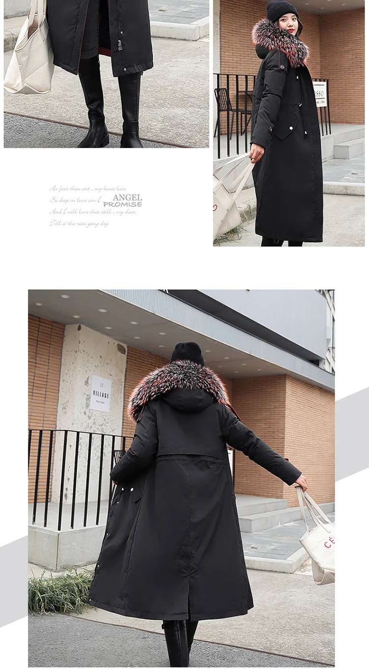 Женская одежда с хлопковой подкладкой, зима, стиль, корейский стиль, деконструирующийся, овечья шерсть, внутренняя одежда, длинный толстый пуховик