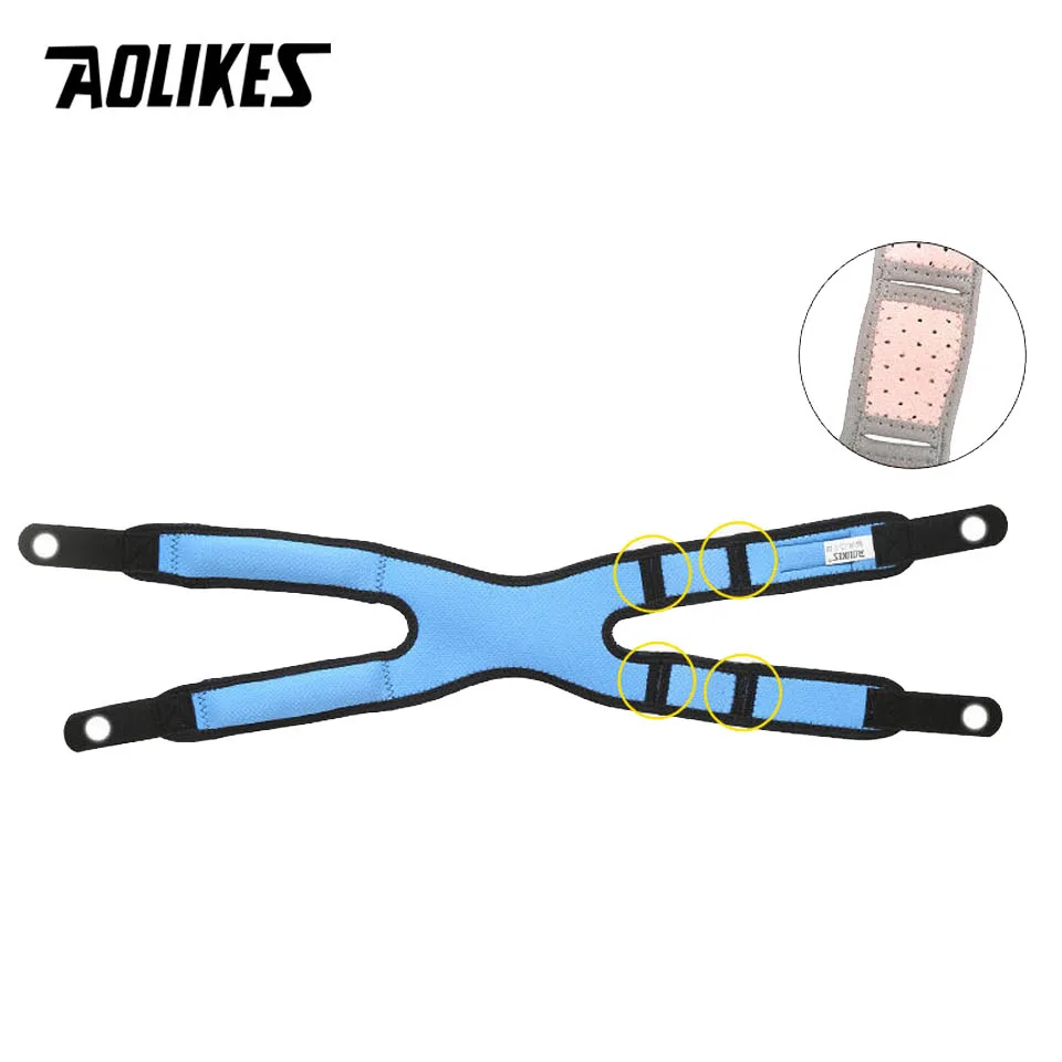 1PCS Double Patella Breathable Flexible Knee Brace Strap Support Pad Reduce Pain Soreness Fitness Exercise Pressure knee pad,knee support,knee brace,patellar band,knee wraps