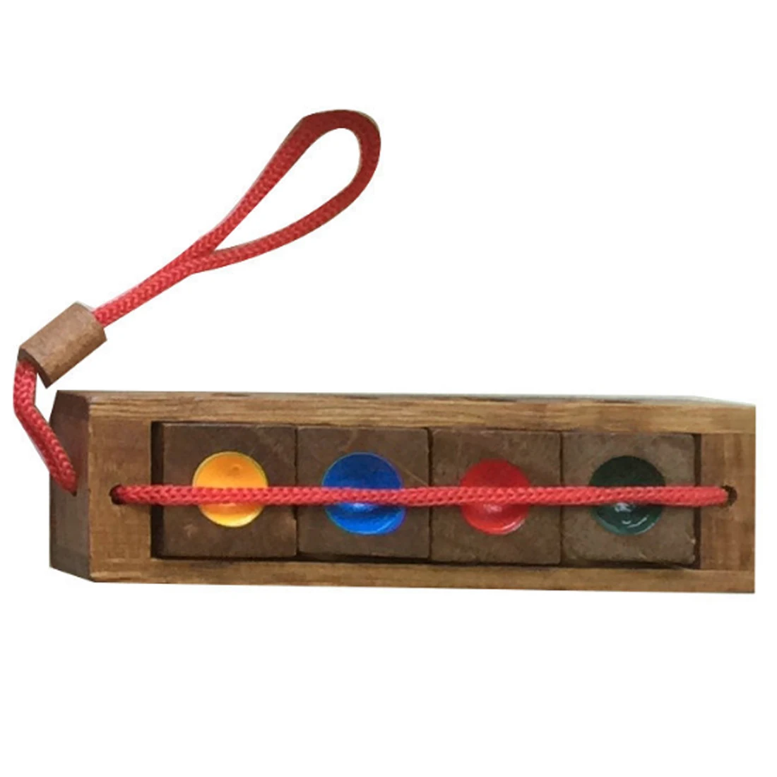 

Wooden Tangram Heteromorphic Building Block Color Chess Crazy Four Keychain Burr Puzzles for Children Educational Toys