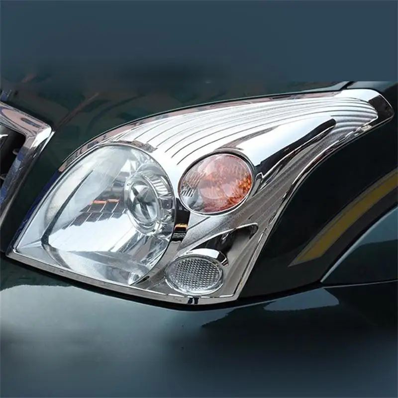 Хромированная накладка на фару для Toyota Land Cruiser 120 Prado 2003 2004 2005 2006 2007 2008 2009