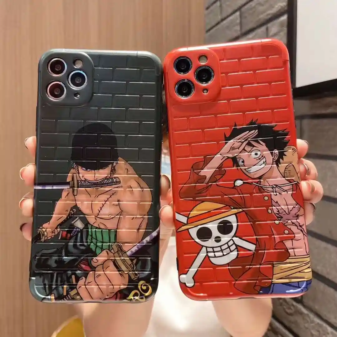 ワンピース日本アニメルフィゾロ壁紙パターンimd電話iphone 11 プロマックス 7 8 プラスx Xs Xr最大バックカバーcoque 電話用緩衝材 Aliexpress