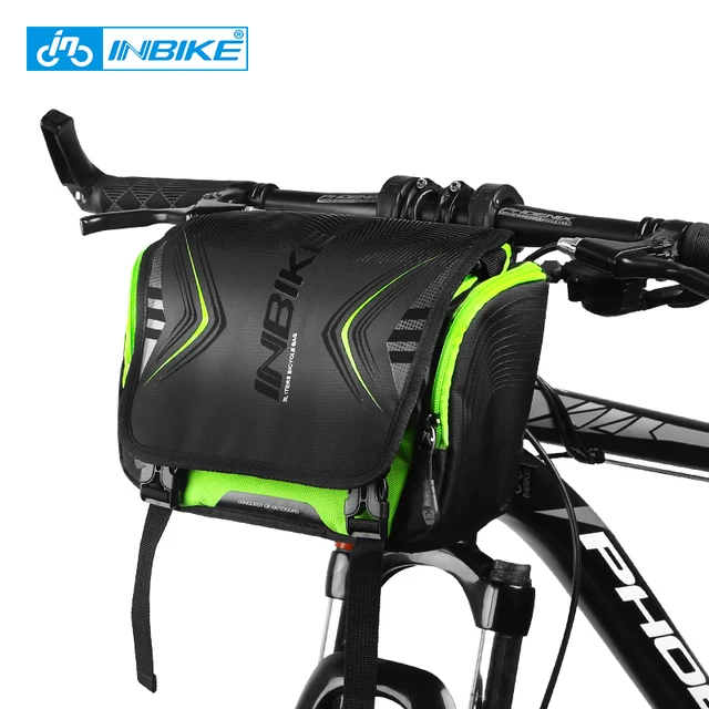 US $21.42 INBIKE Waterproof Bike Bag Large Capacity Handlebar Front Tube Bag Bicycle Pocket Shoulder Backpack