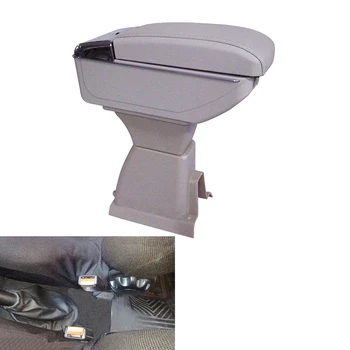 

Leather Car Center Console Armrest Storage Box for Ford Fiesta 2003 2004 2005 2006 2007 2008 / Fiat Armrests with USB