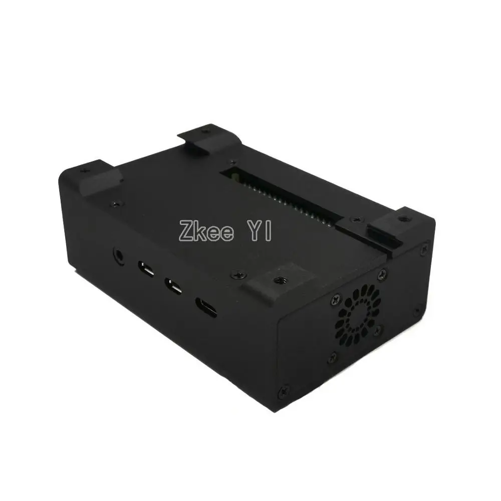 Чехол из алюминиевого сплава Raspberry Pi 4 с охлаждающим вентилятором и 4 радиаторами для Raspberry Pi 4 Модель B