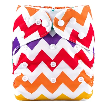 

All In One Colorful Cloth Pocket Diaper Eco Friendly Waterproof Nappies Biodegradable For 3-13kg W1